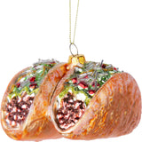 Tacos Duo Blown Glass Ornament