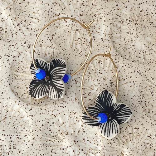 Wallflower Hoop Earrings