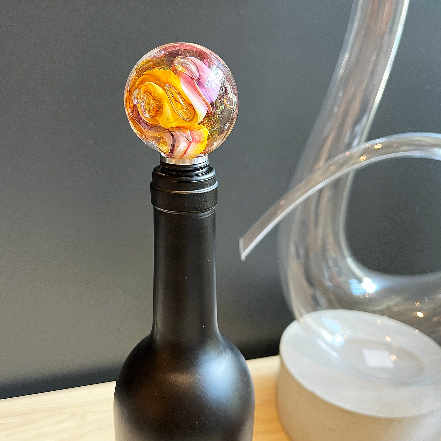 Blown Glass Wine Stopper