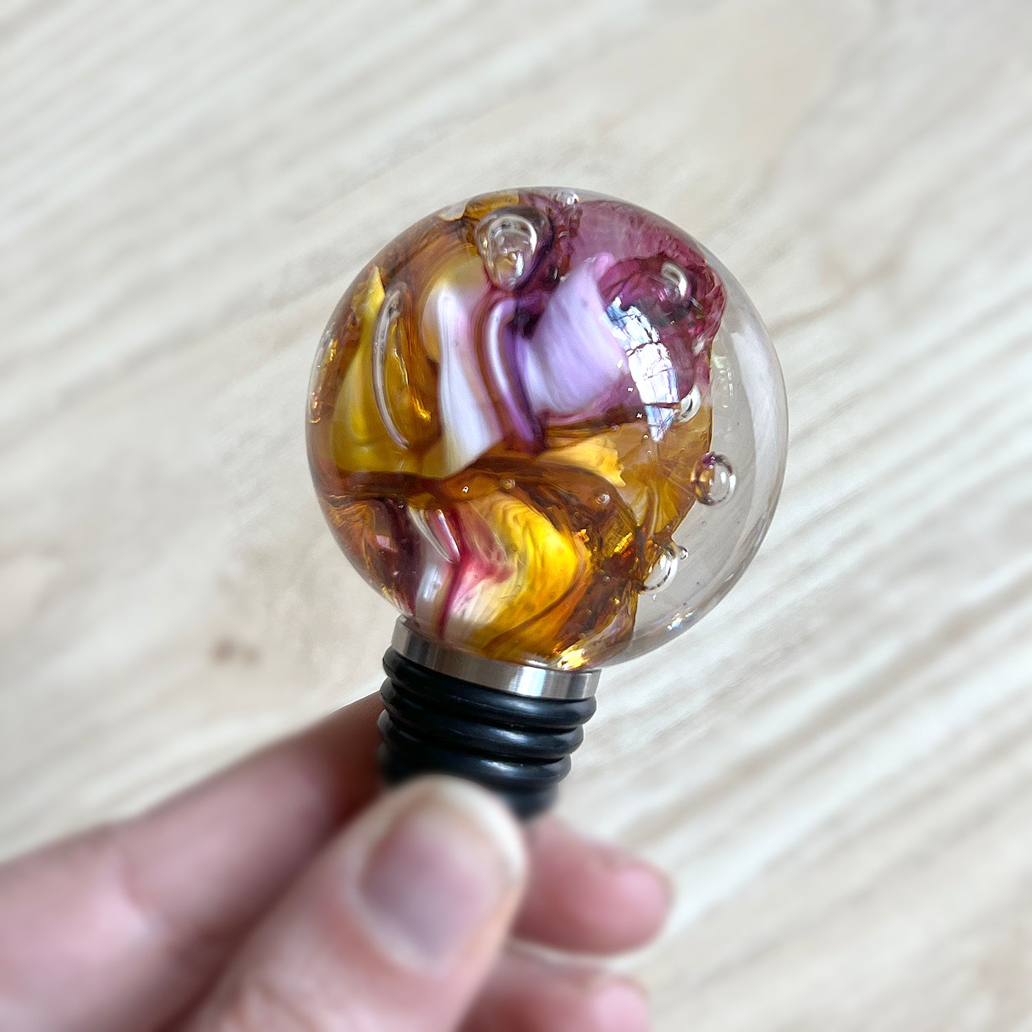 Blown Glass Wine Stopper