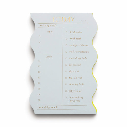 Wavy Daily Notepad in Cloud