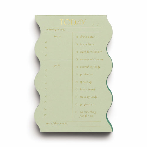 Wavy Daily Notepad in Sage