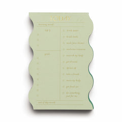 Wavy Daily Notepad in Sage