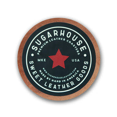 Georgia State Silhouette Leather Coaster