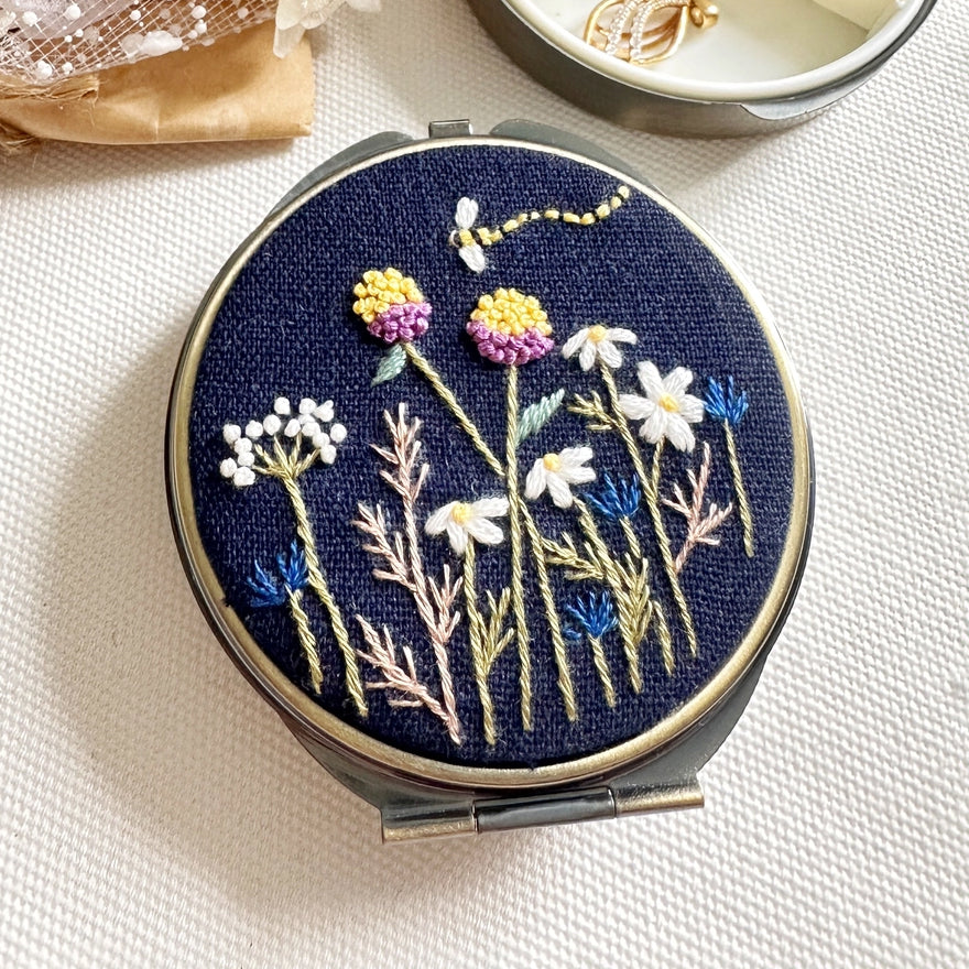 Wildflower Garden Embroidered Jewelry Box
