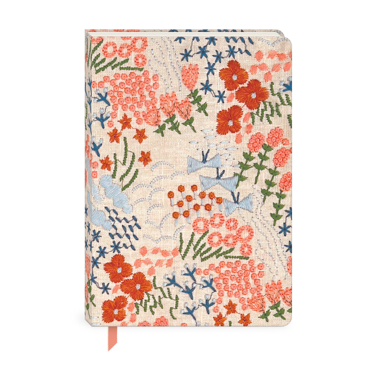 Embroidered Wildflower Meadow Fabric Journal