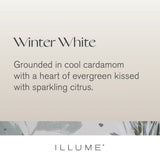 Winter White Baltic Glass Candle