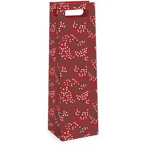 Winter Berries Wine Bag