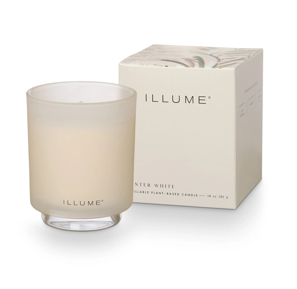Winter White Boxed Glass Candle