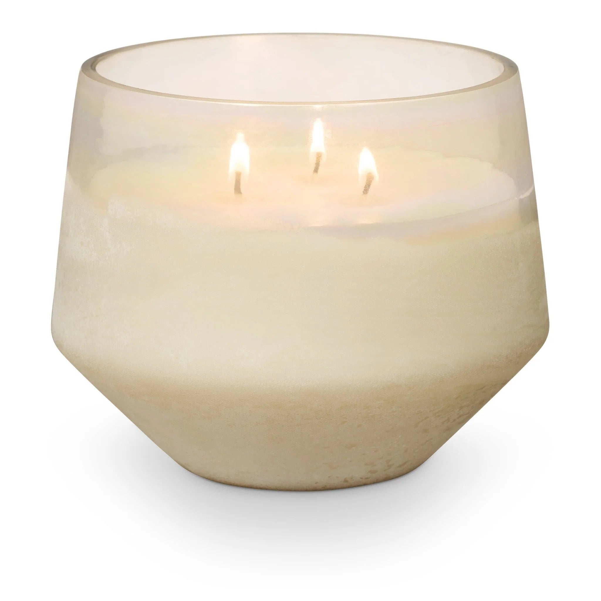 Winter White Baltic Glass Candle