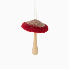 Woodland Mushroom Felt Top Ornament