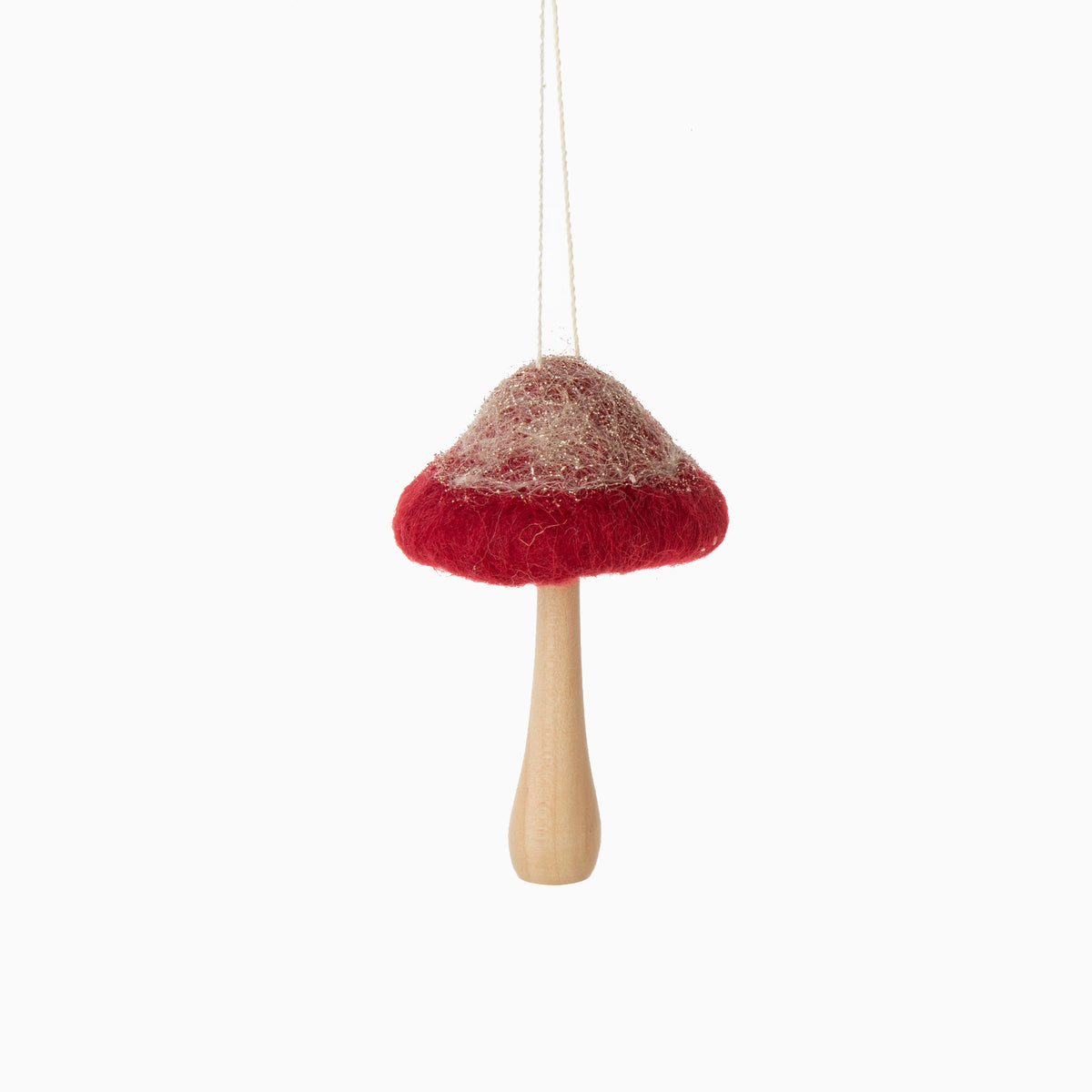 Woodland Mushroom Felt Top Ornament