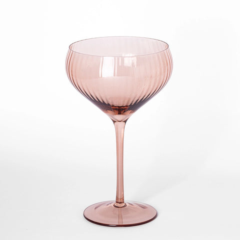 Optic Rose Coupe Glass