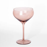 Optic Rose Coupe Glass