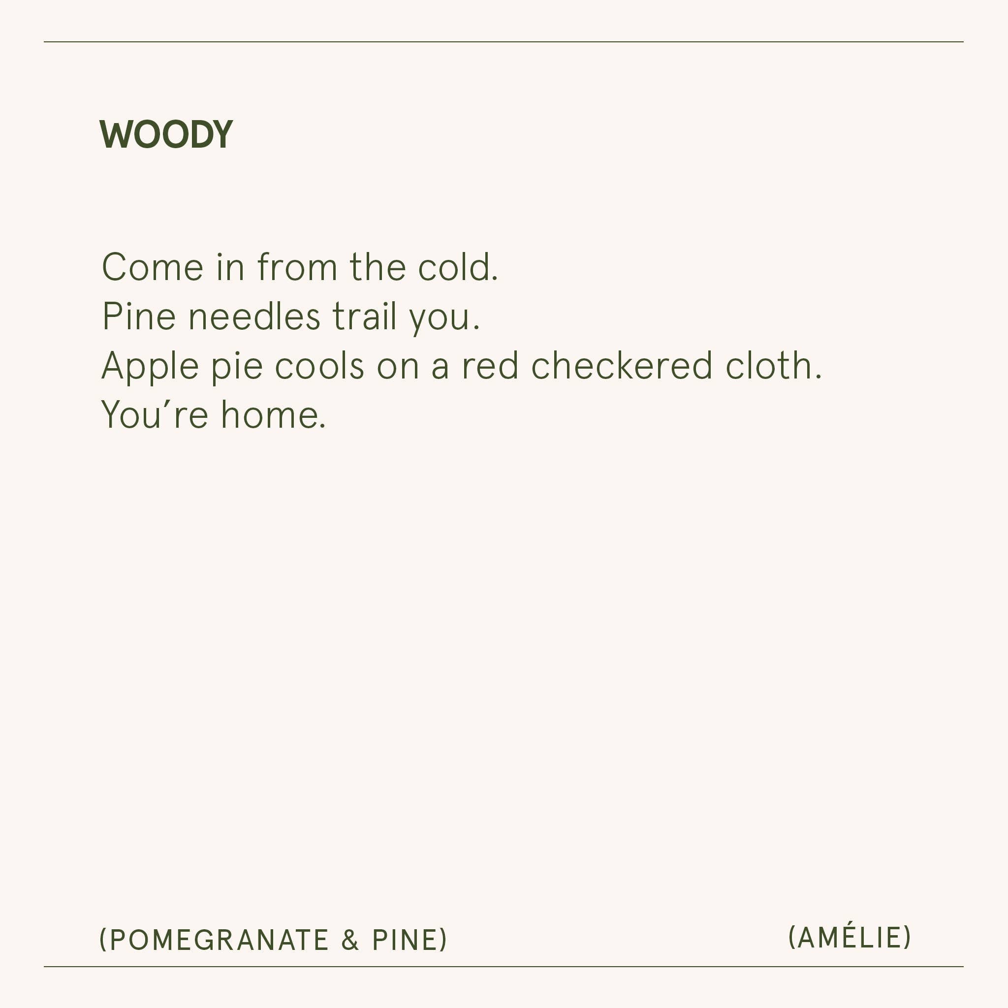 Amélie Glass Jar Candle - Pomegranate & Pine