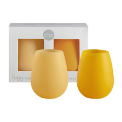 Fegg Silicone Stemless Wine Glasses - Sunshine Set