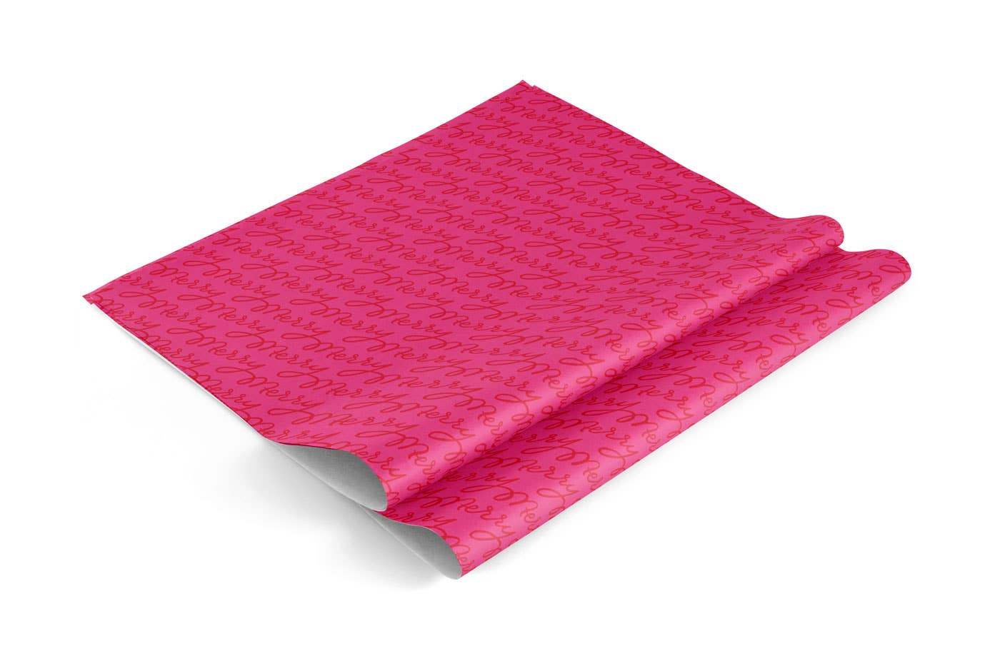 Merry Script Holiday Gift Wrap Sheet