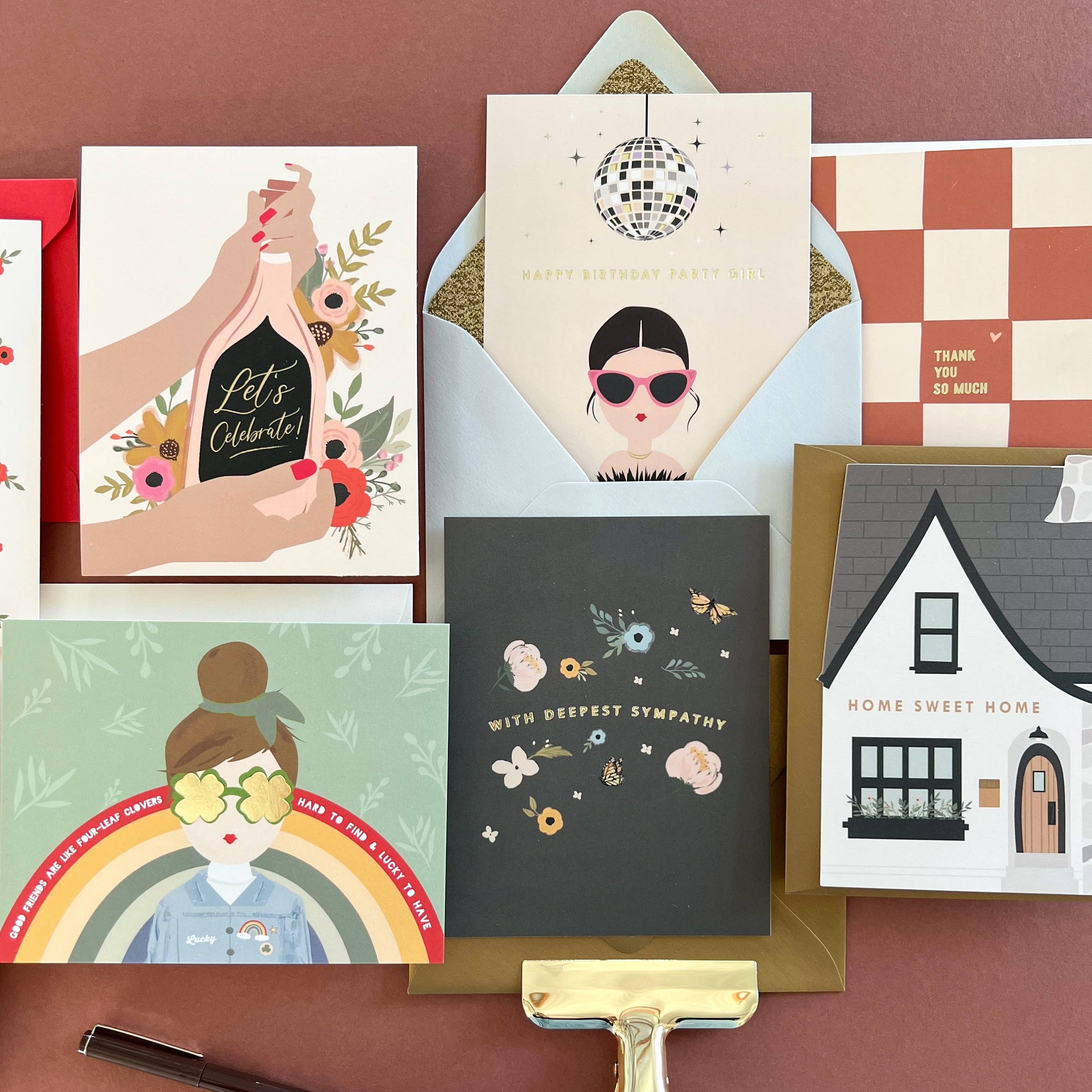 Checkerboard Thank You Card