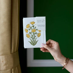 Champaca Saffron Block Print Greeting Card