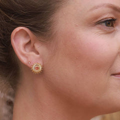 Sunburst Stud Earrings
