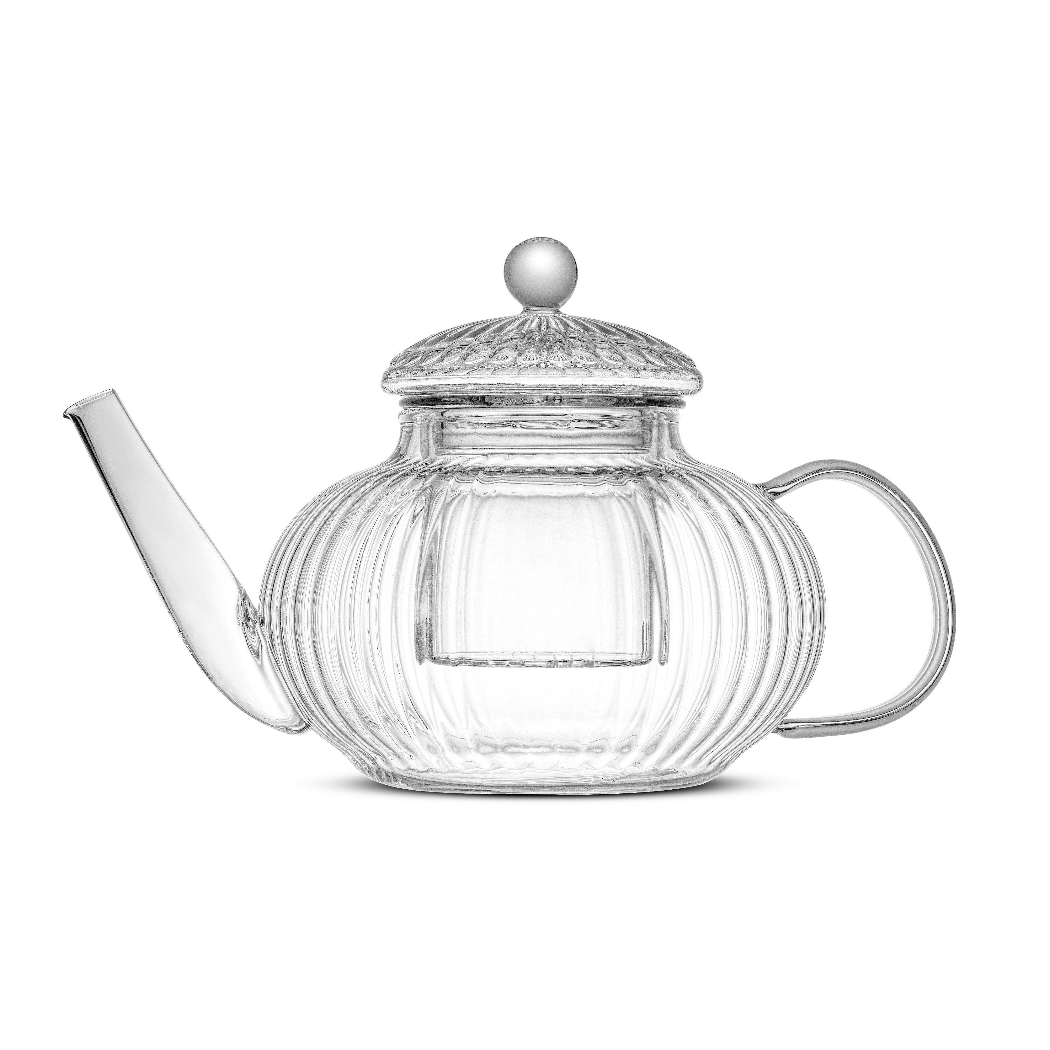Fluted Glass Teapot with Tea Infuser