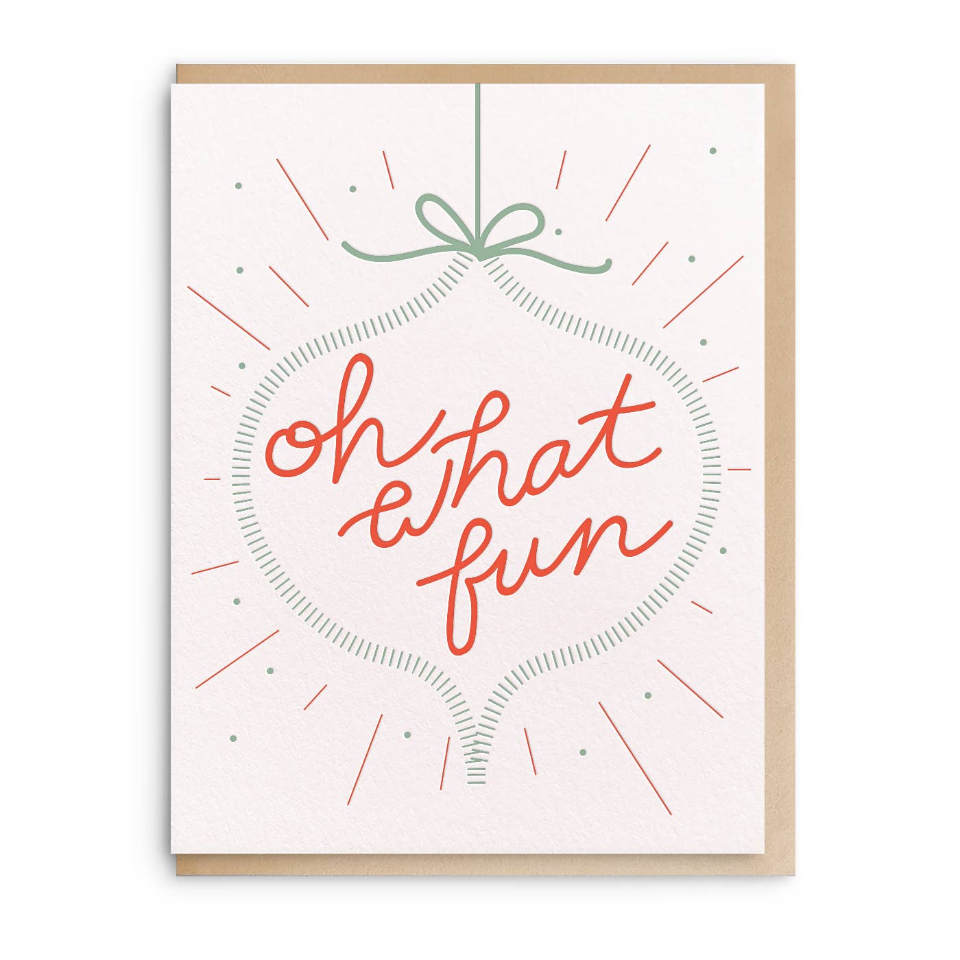 Oh What Fun Letterpress Holiday Card