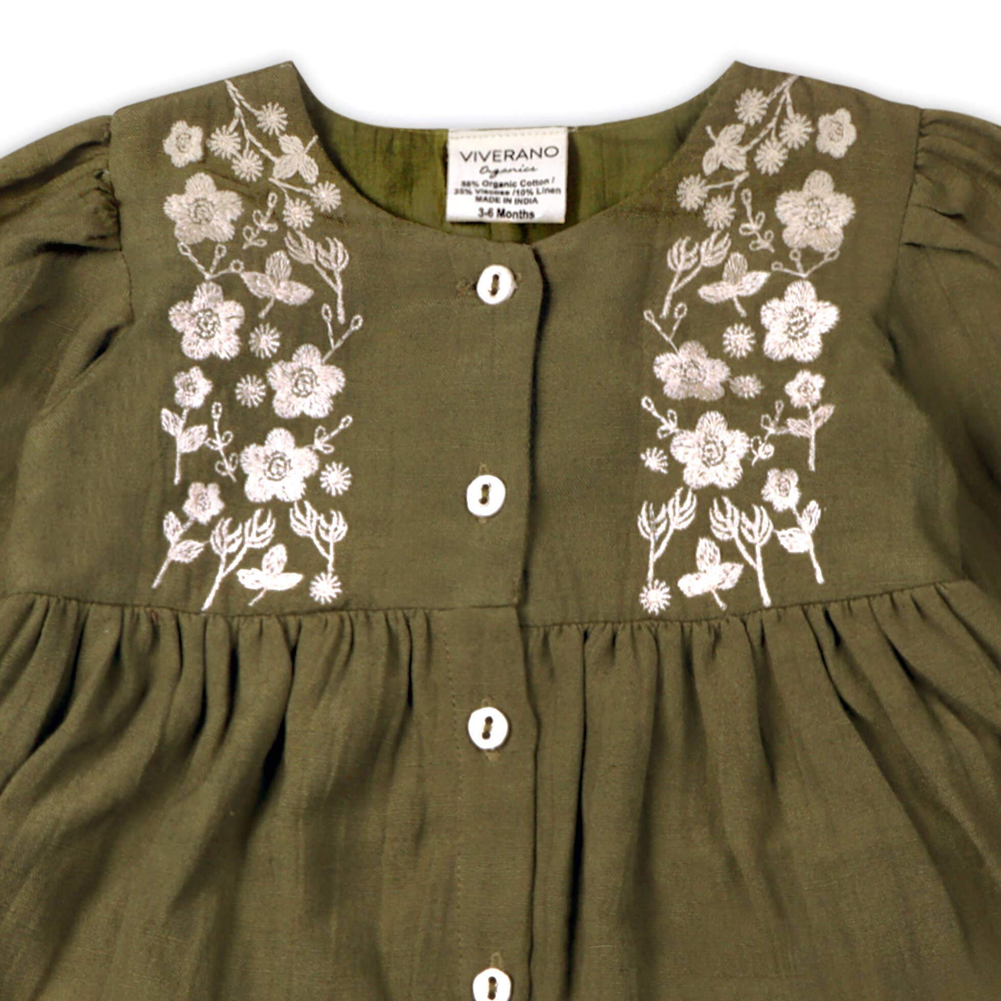 Hazel Embroidered Baby Dress & Bloomer Set