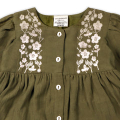 Hazel Embroidered Baby Dress & Bloomer Set