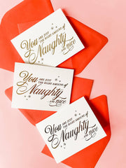 Naughty & Nice Foil Christmas Card