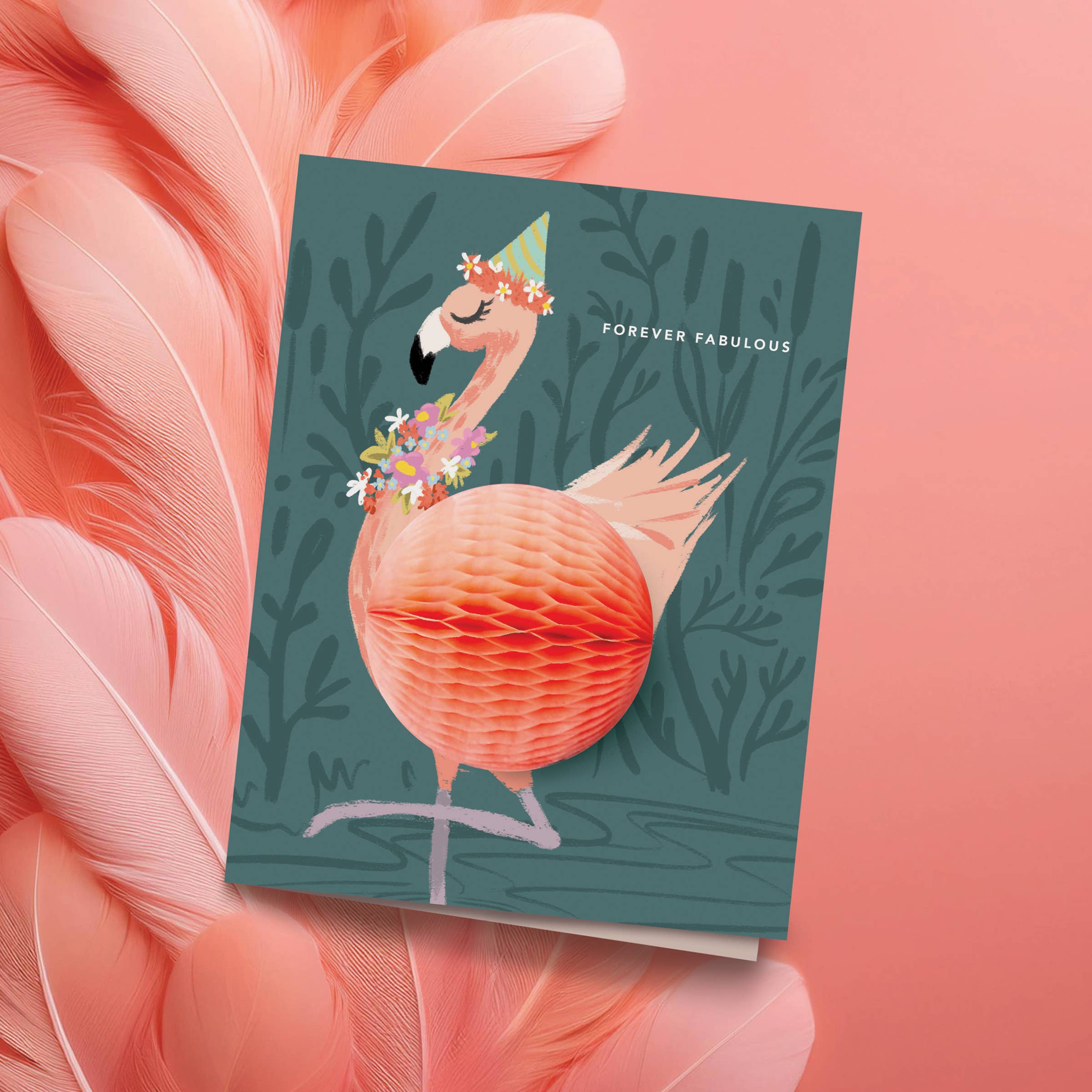 Flamingo Pop-Up Birthday Card