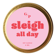 Sleigh All Day Candle Tin