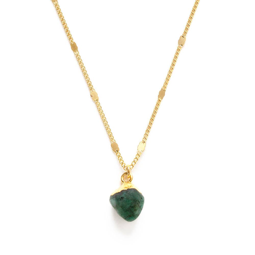 Raw Cut Gemstone Necklace