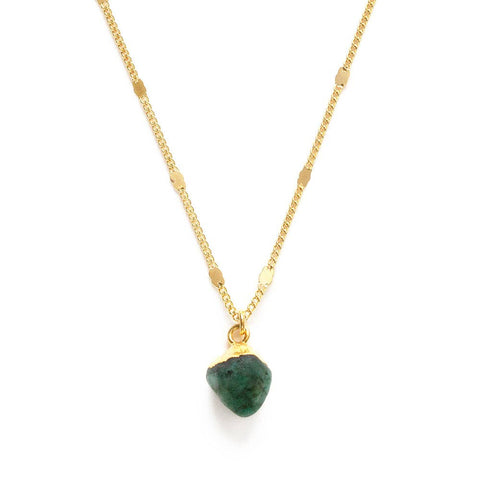 Raw Cut Gemstone Necklace
