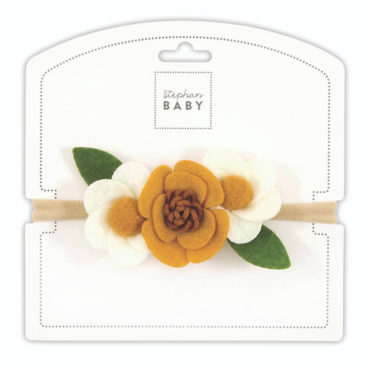 Gold Daisies Baby Headband