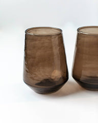 Handblown Hammered Glass Tumbler Single