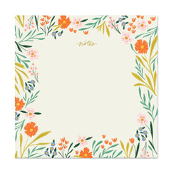 Floral Notes Block Notepad