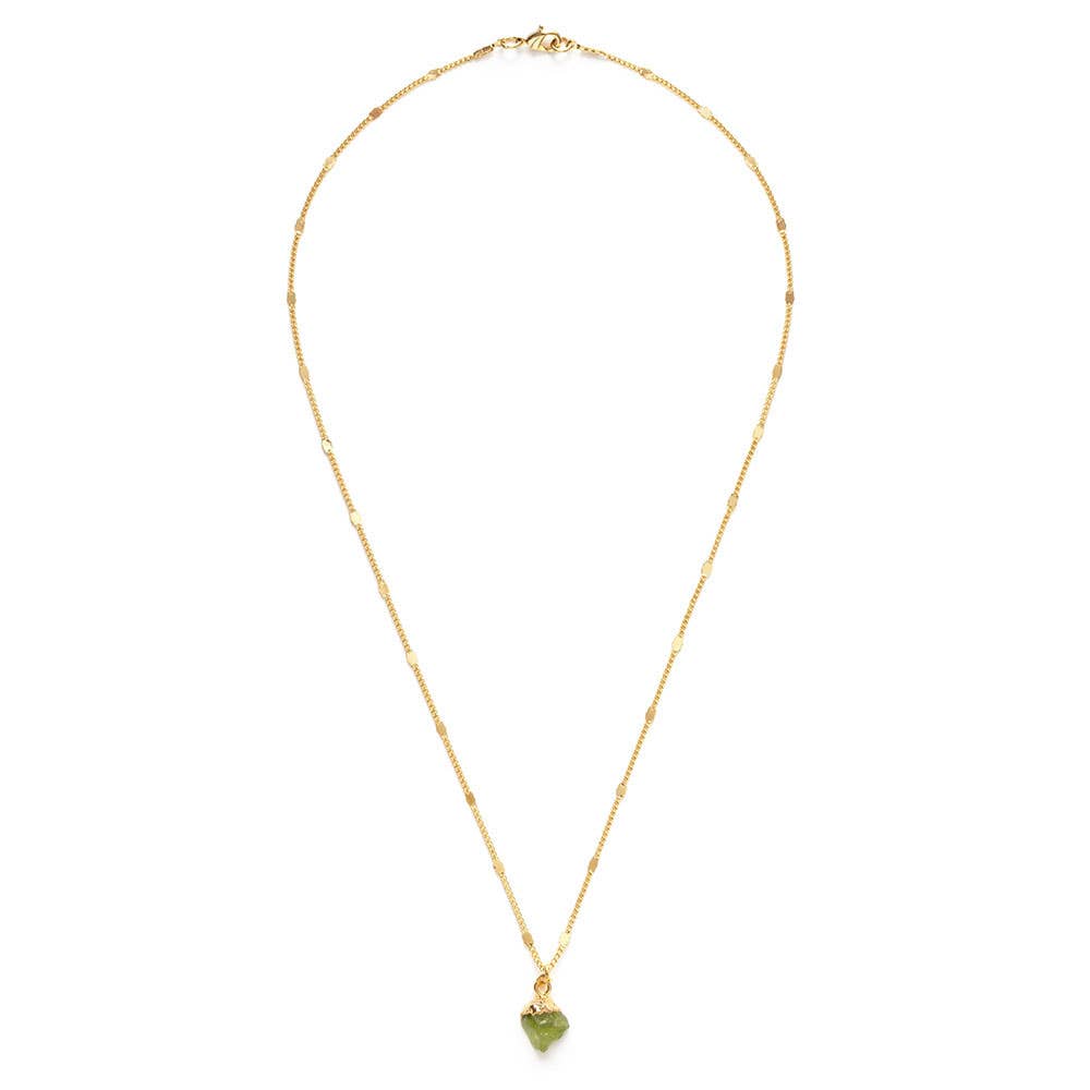 Raw Cut Gemstone Necklace