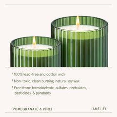 Amélie Glass Jar Candle - Pomegranate & Pine