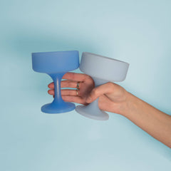 Mecc Silicone Unbreakable Cocktail Glasses - Sky Set