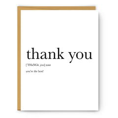 Thank You Thank You Card
