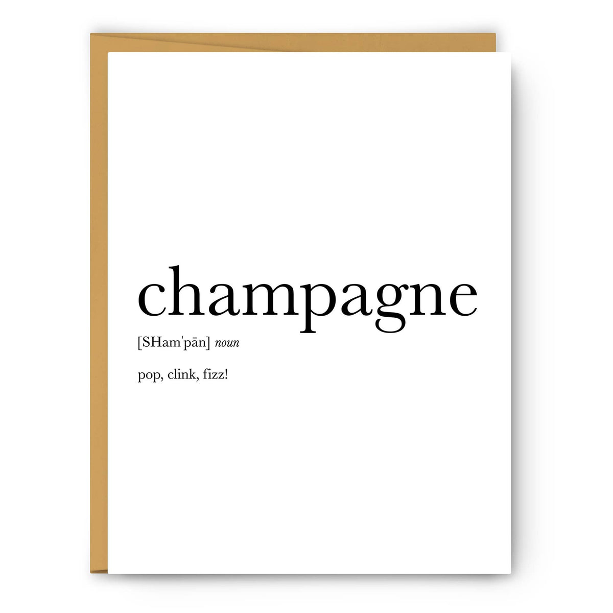 Champagne Definition Card