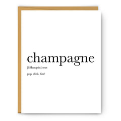 Champagne Definition Card