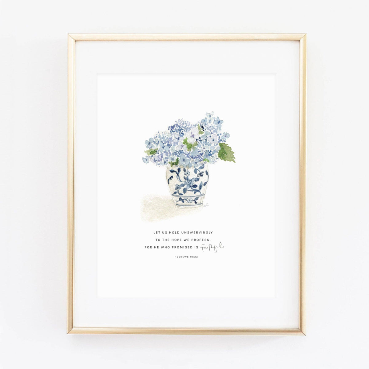 Hydrangea Bouquet Scripture Print