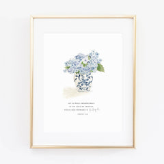 Hydrangea Bouquet Scripture Print