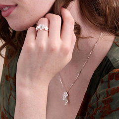 Cherry Blossom Silver Necklace