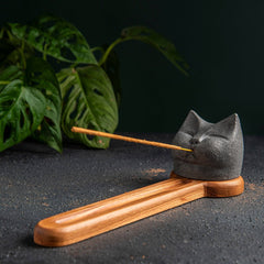 Smiling Cat Incense Stick Holder