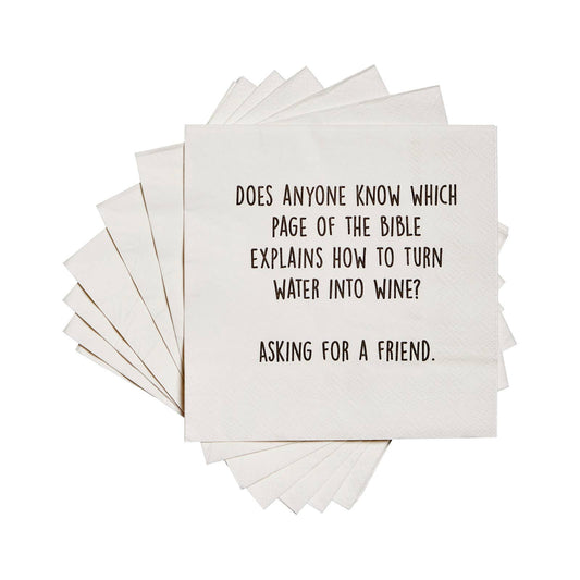 Water To Wine Cocktail Napkins 1600