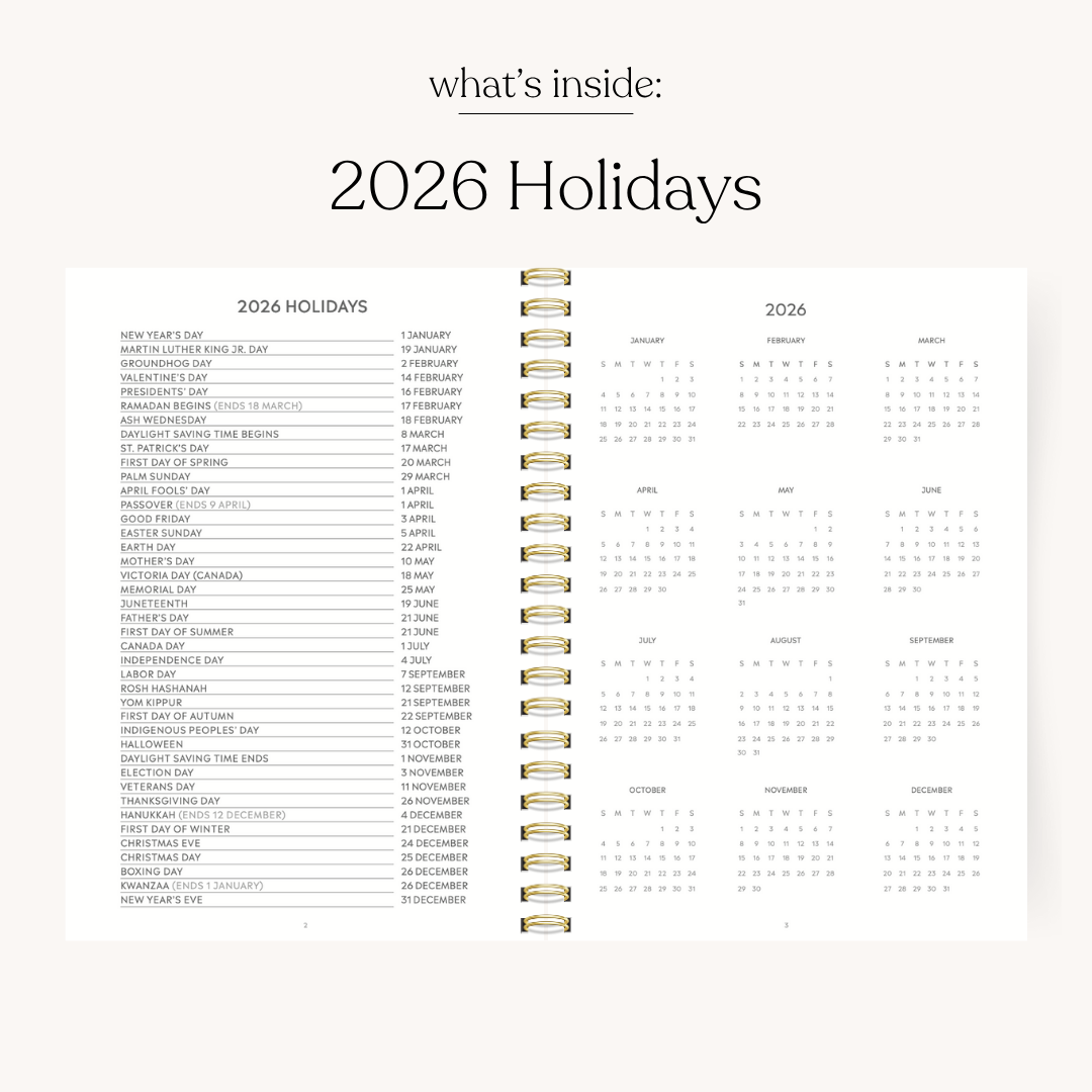 Sunny Poppies 2026 Yearly Planner