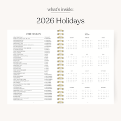 Sunny Poppies 2026 Yearly Planner