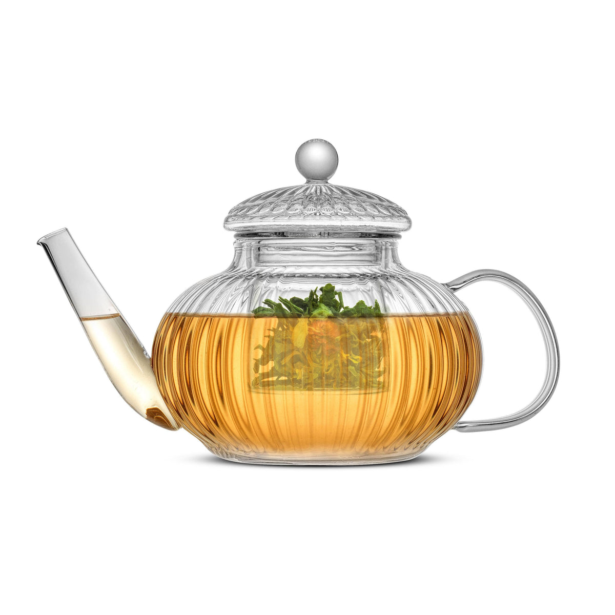 Fluted Glass Teapot with Tea Infuser